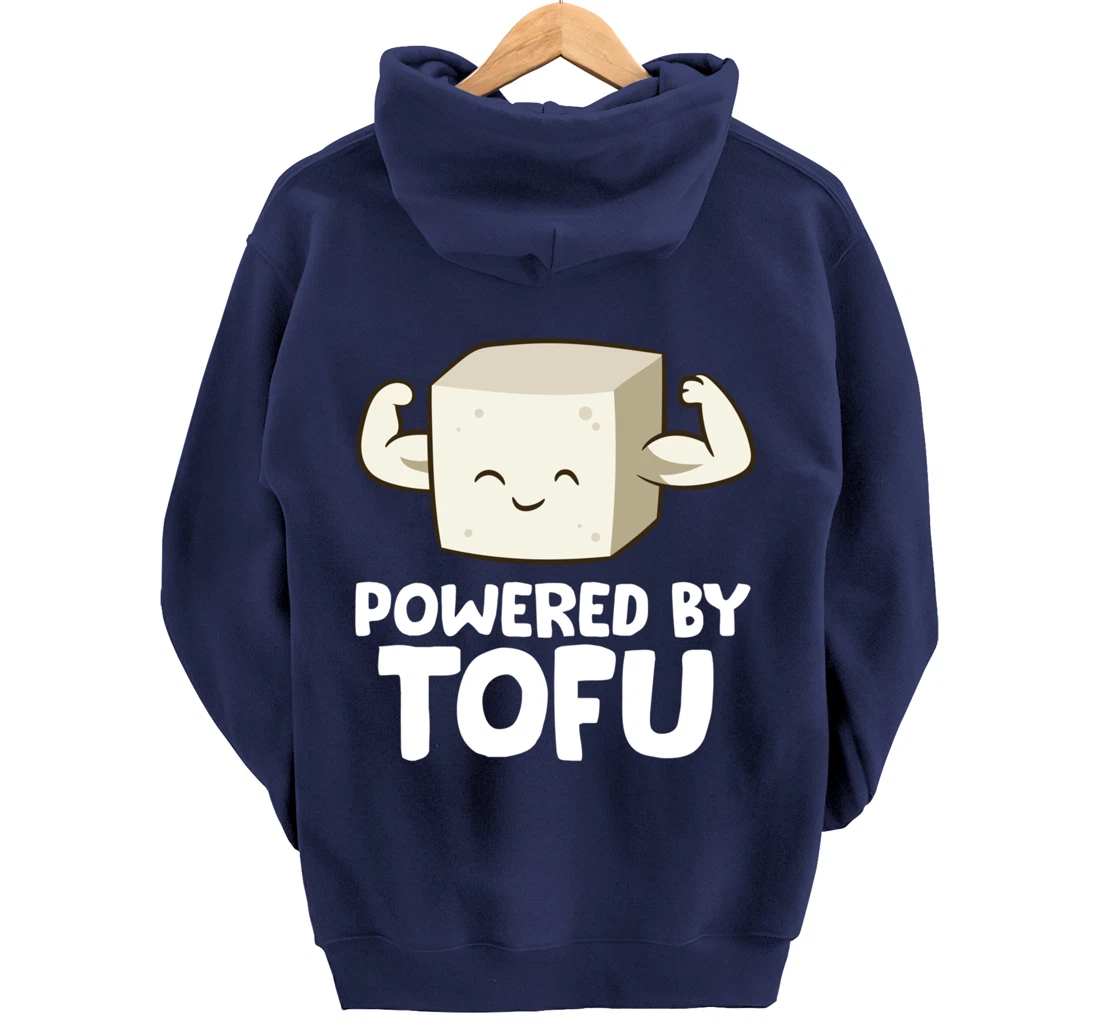 Vegan Vegetarian Love Tofu Powered By Tofu Pullover Hoodie