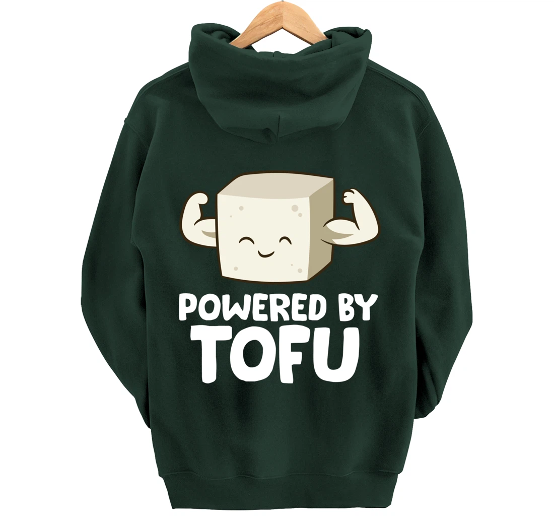 Vegan Vegetarian Love Tofu Powered By Tofu Pullover Hoodie