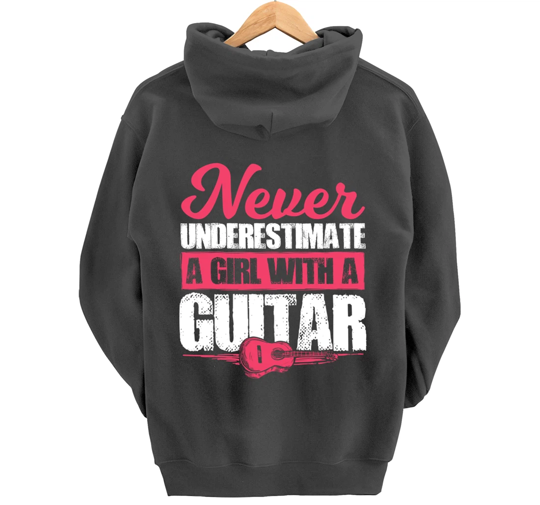 Guitar Player Gift For A Guitar Playing Girl Or Woman Pullover Hoodie
