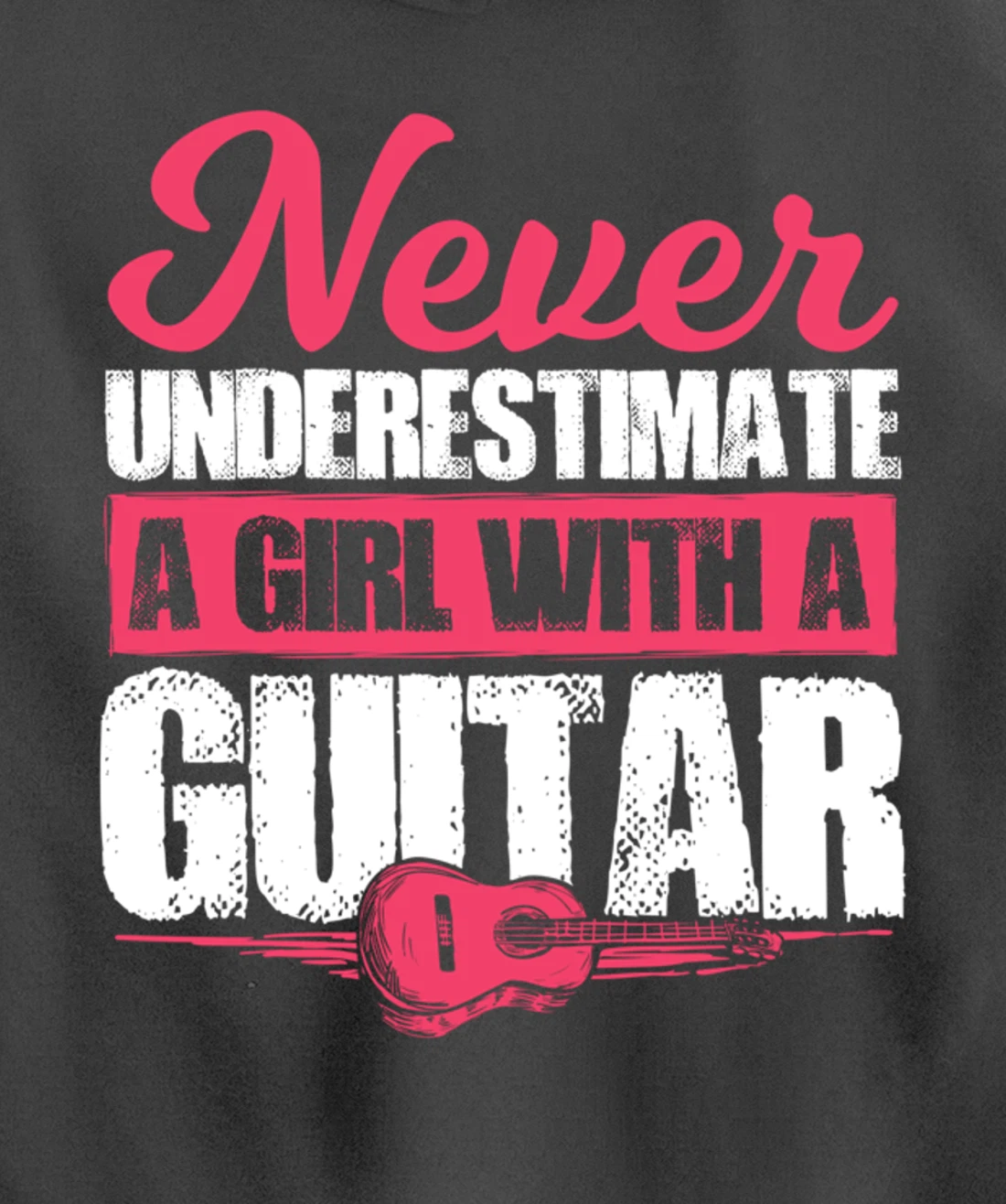 Guitar Player Gift For A Guitar Playing Girl Or Woman Pullover Hoodie