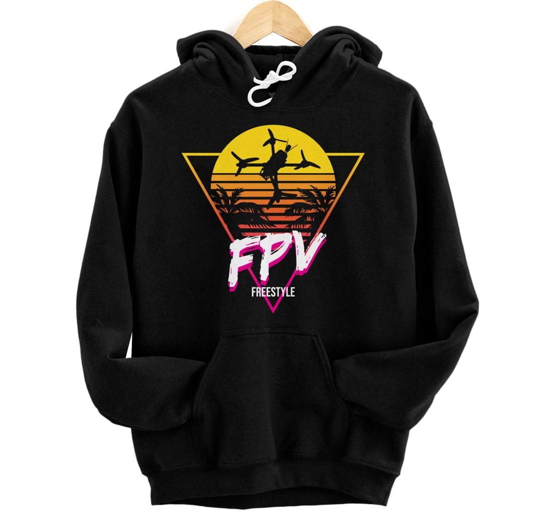 Retro Freestyle FPV Racing Drone Pilot Acro Quadcopter Pullover Hoodie