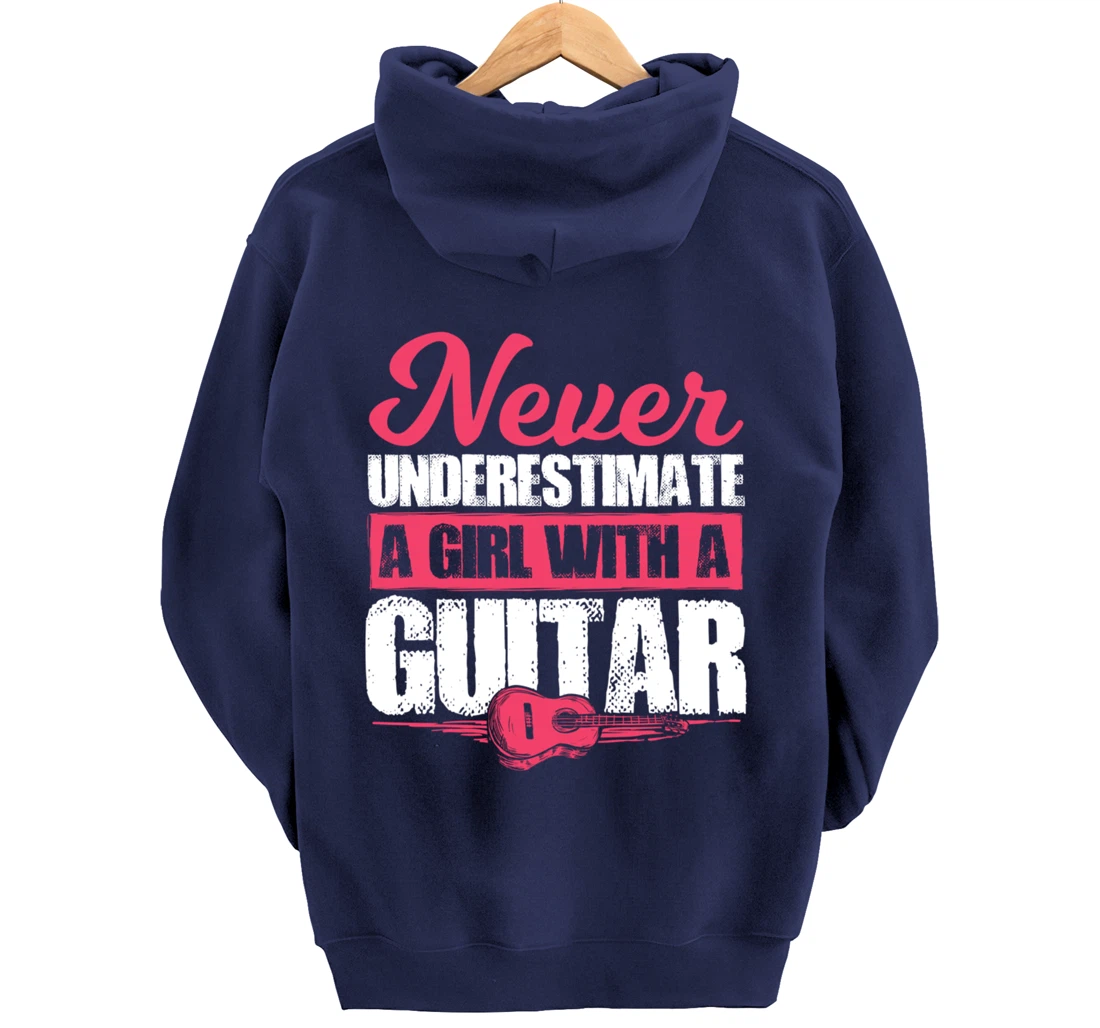 Guitar Player Gift For A Guitar Playing Girl Or Woman Pullover Hoodie