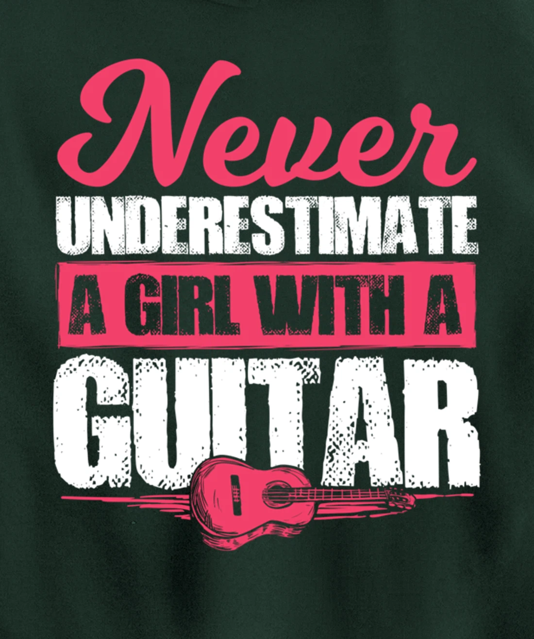 Guitar Player Gift For A Guitar Playing Girl Or Woman Pullover Hoodie