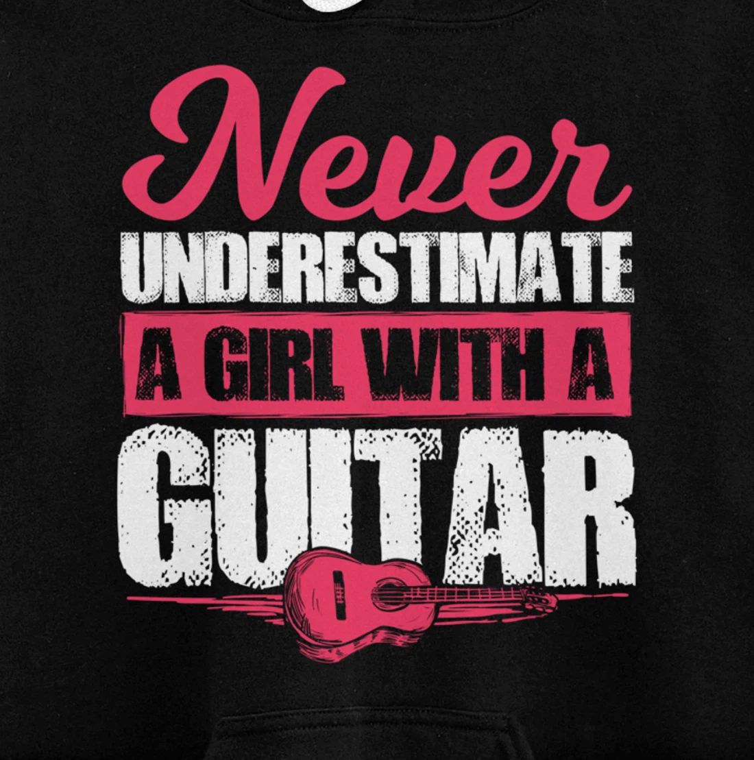 Guitar Player Gift For A Guitar Playing Girl Or Woman Pullover Hoodie