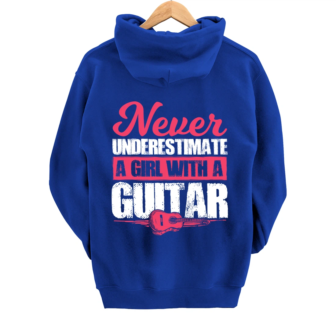 Guitar Player Gift For A Guitar Playing Girl Or Woman Pullover Hoodie