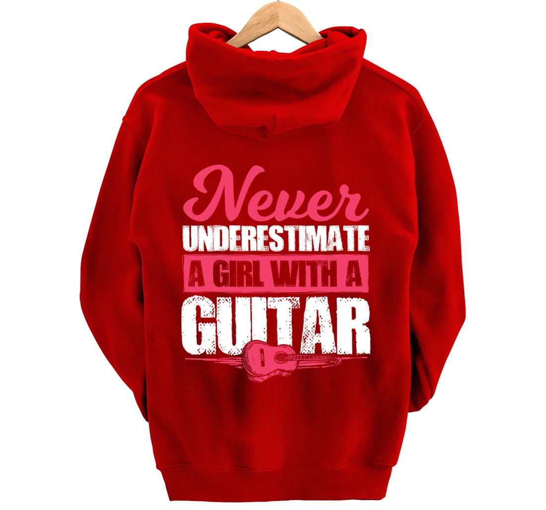 Guitar Player Gift For A Guitar Playing Girl Or Woman Pullover Hoodie
