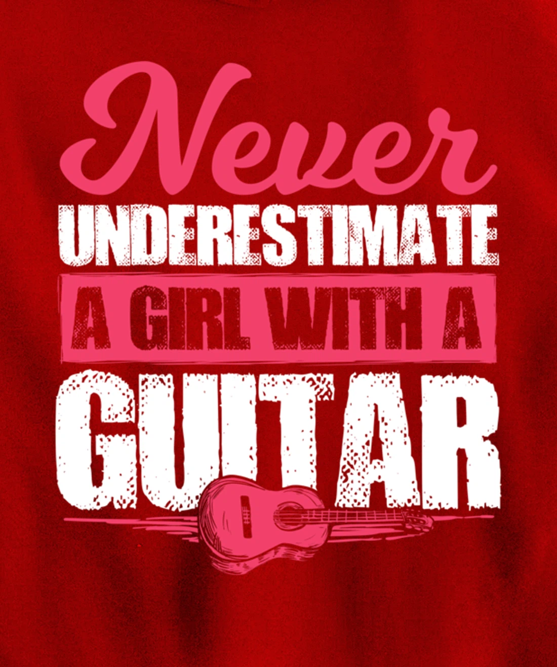 Guitar Player Gift For A Guitar Playing Girl Or Woman Pullover Hoodie