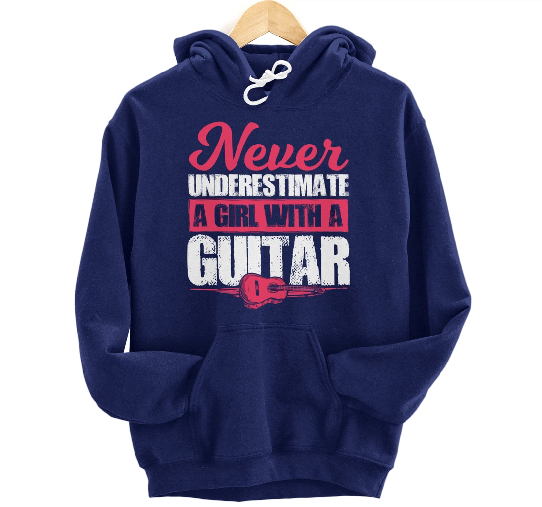 Guitar Player Gift For A Guitar Playing Girl Or Woman Pullover Hoodie