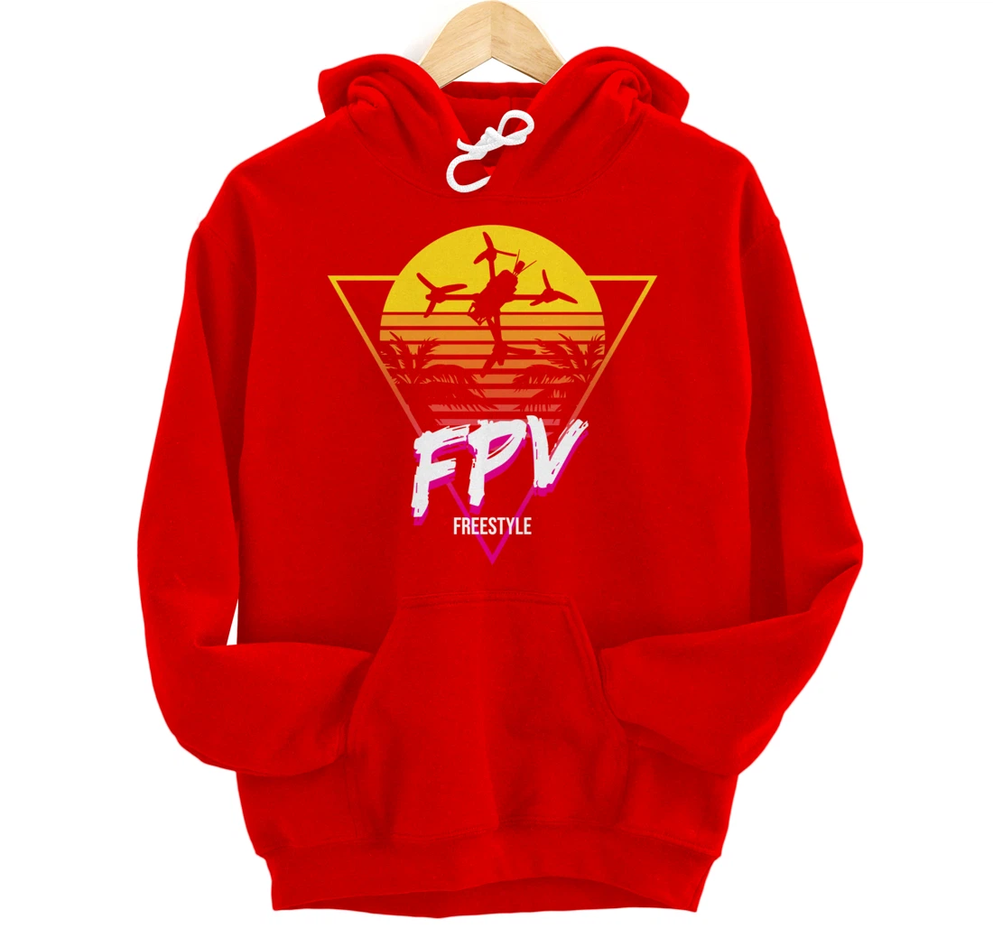 Retro Freestyle FPV Racing Drone Pilot Acro Quadcopter Pullover Hoodie