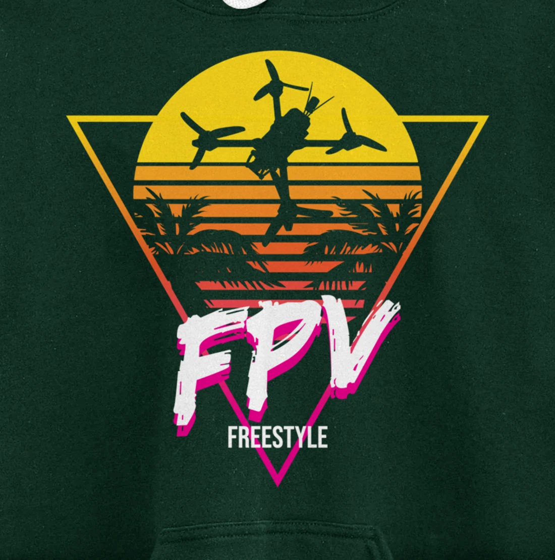 Retro Freestyle FPV Racing Drone Pilot Acro Quadcopter Pullover Hoodie