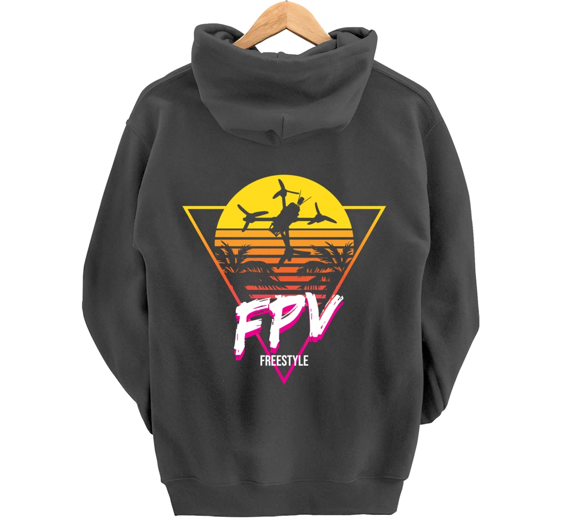 Retro Freestyle FPV Racing Drone Pilot Acro Quadcopter Pullover Hoodie