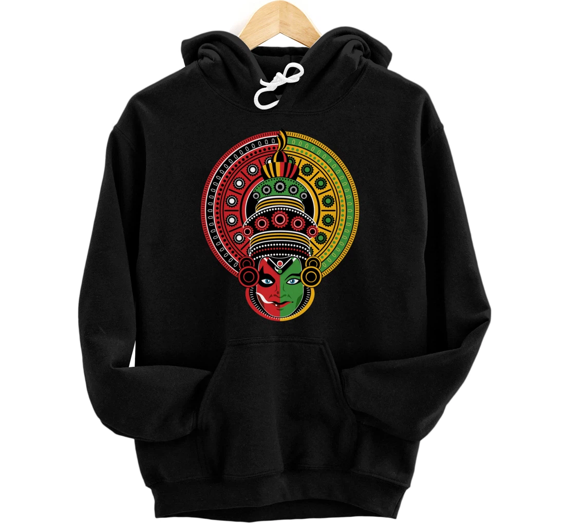 Kerala Culture The Two Faces of Theyyam And Kathakali Pullover Hoodie