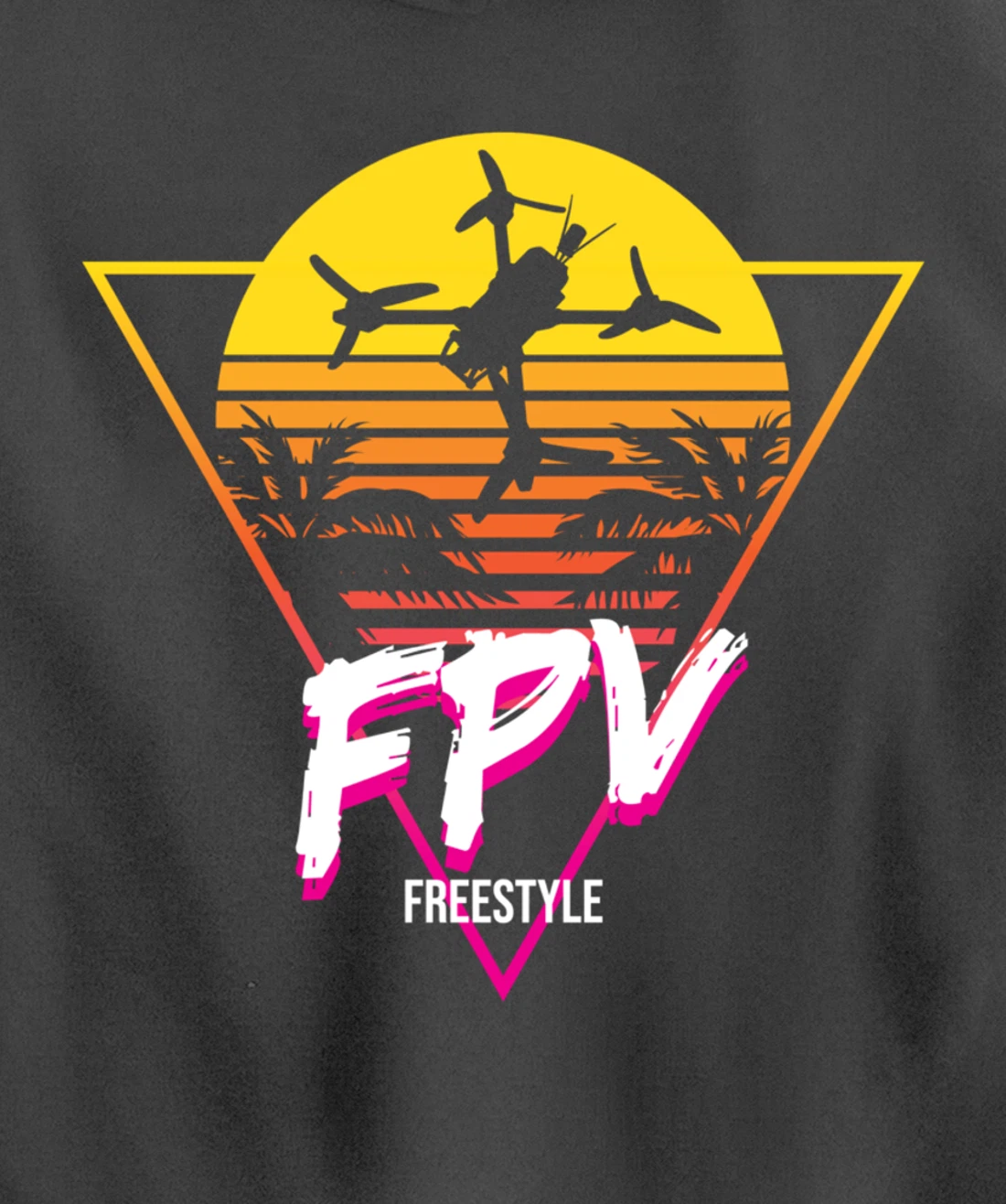 Retro Freestyle FPV Racing Drone Pilot Acro Quadcopter Pullover Hoodie