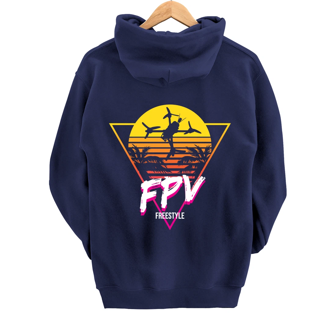 Retro Freestyle FPV Racing Drone Pilot Acro Quadcopter Pullover Hoodie