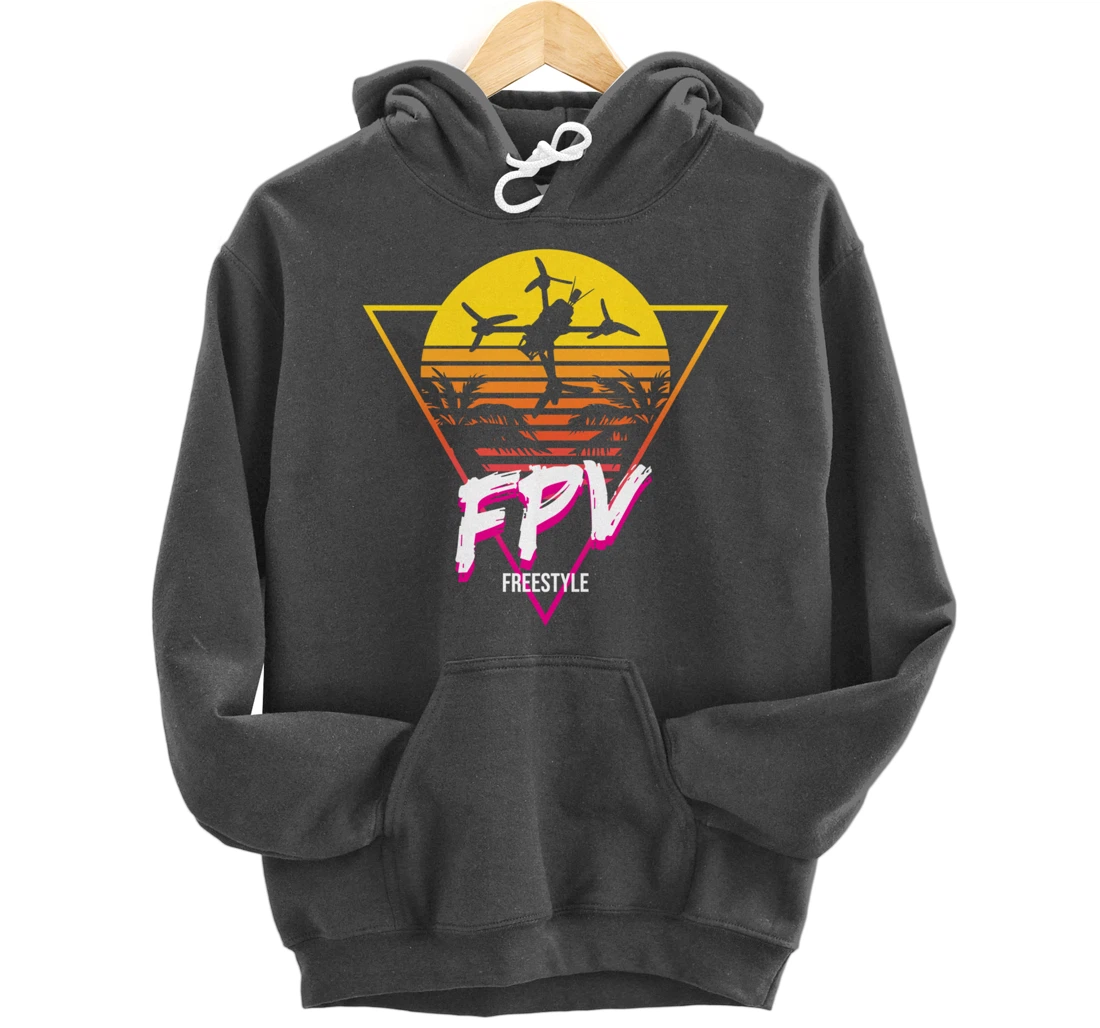 Retro Freestyle FPV Racing Drone Pilot Acro Quadcopter Pullover Hoodie
