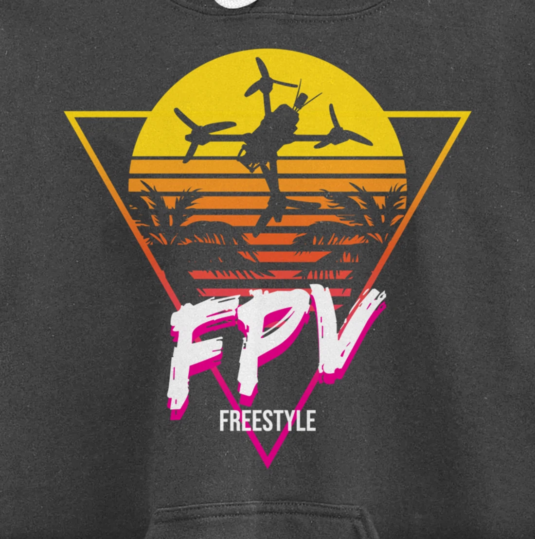 Retro Freestyle FPV Racing Drone Pilot Acro Quadcopter Pullover Hoodie