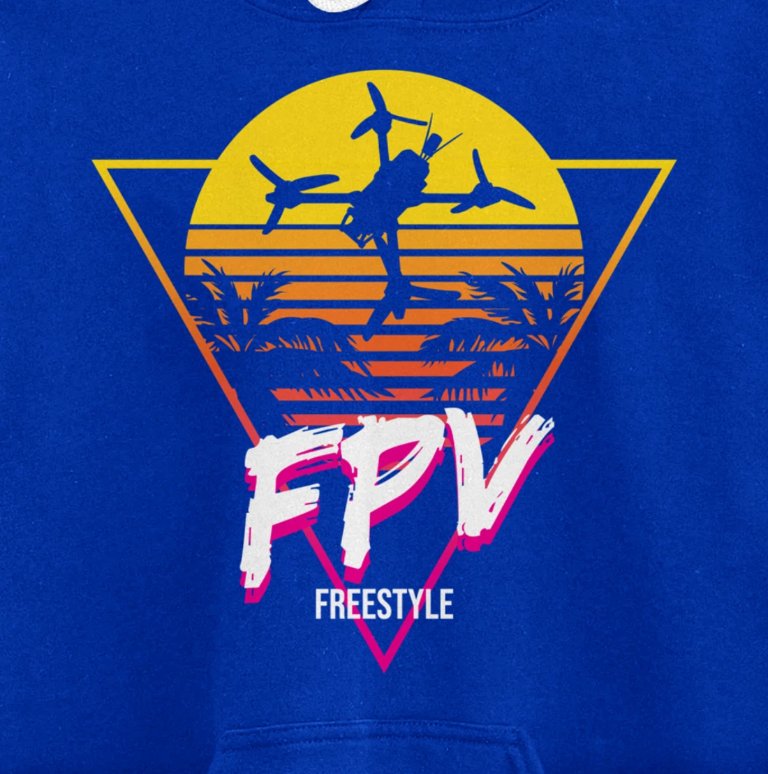 Retro Freestyle FPV Racing Drone Pilot Acro Quadcopter Pullover Hoodie