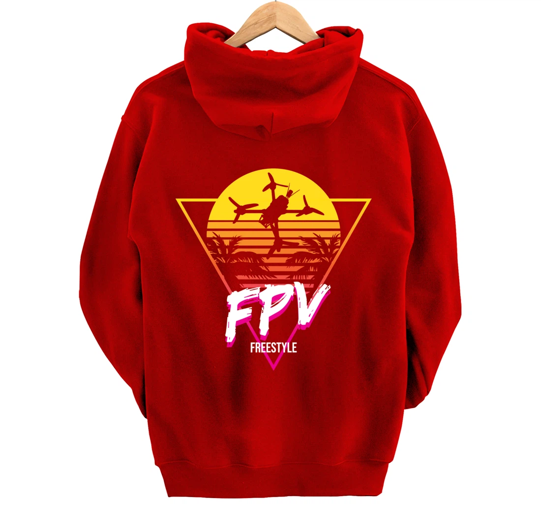 Retro Freestyle FPV Racing Drone Pilot Acro Quadcopter Pullover Hoodie