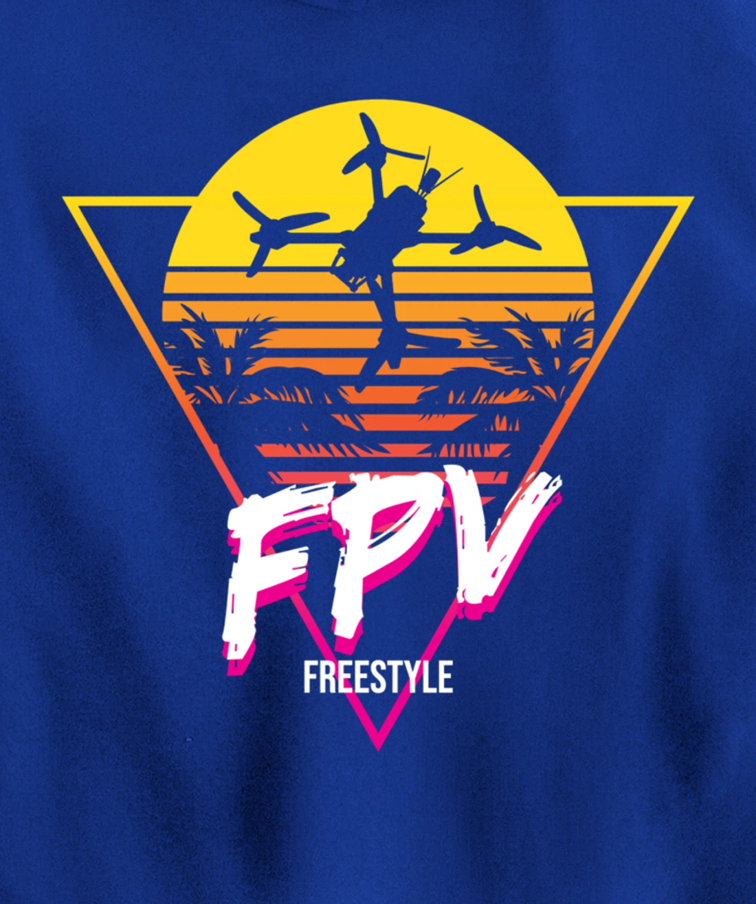 Retro Freestyle FPV Racing Drone Pilot Acro Quadcopter Pullover Hoodie