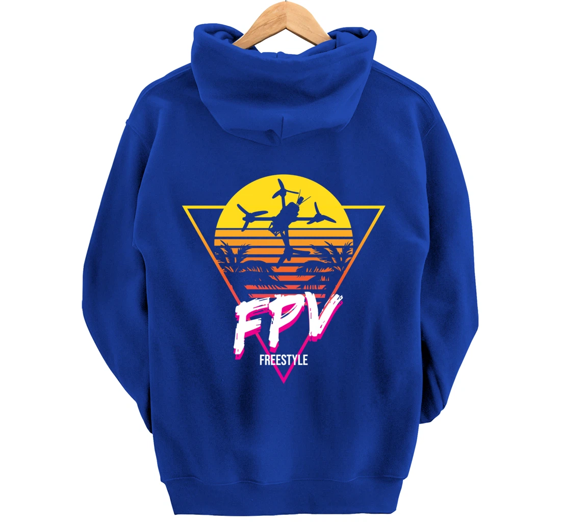 Retro Freestyle FPV Racing Drone Pilot Acro Quadcopter Pullover Hoodie