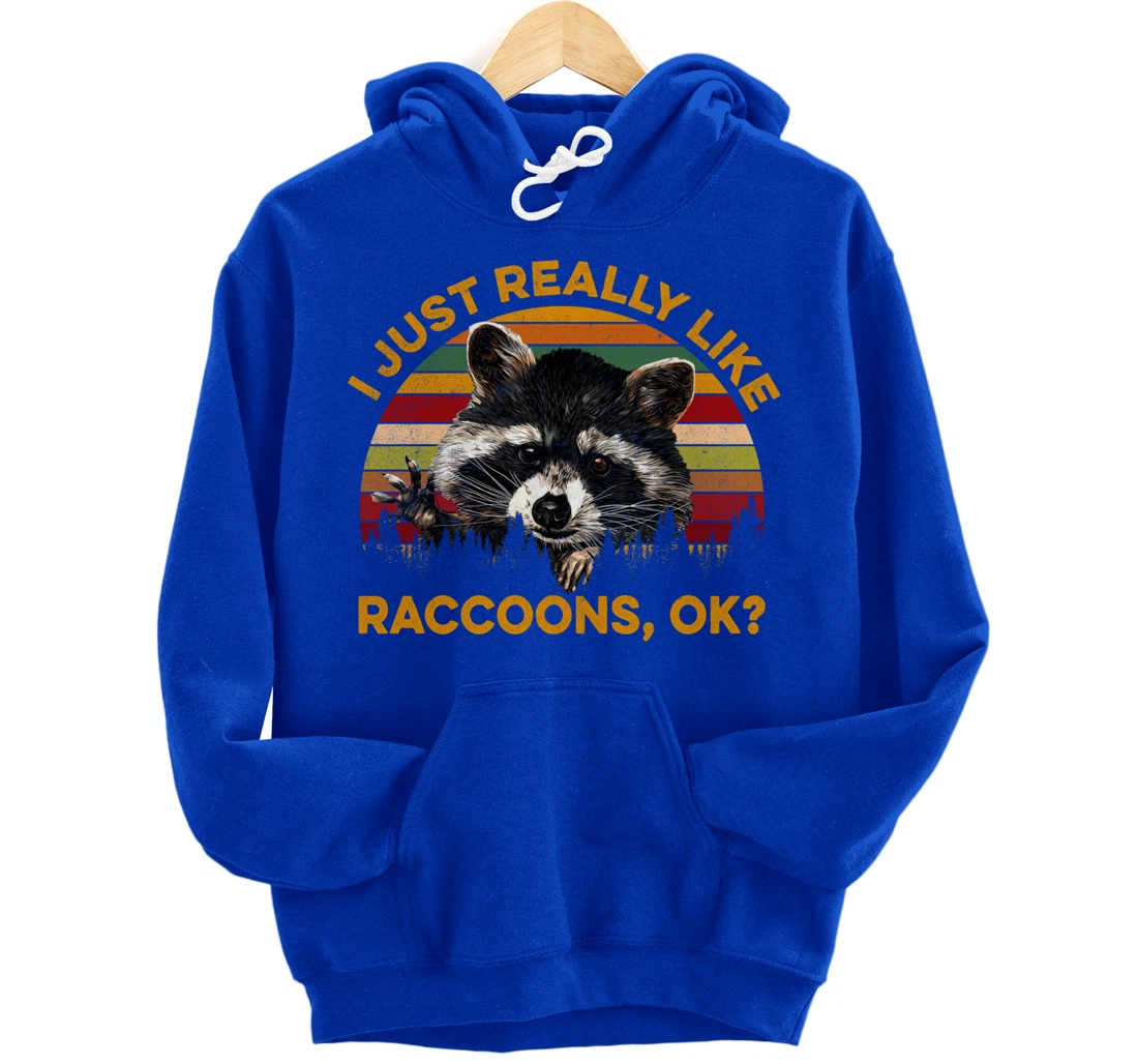 I Just Really Like Raccoons, OK? Lover Gift Raccoon Love Pullover Hoodie