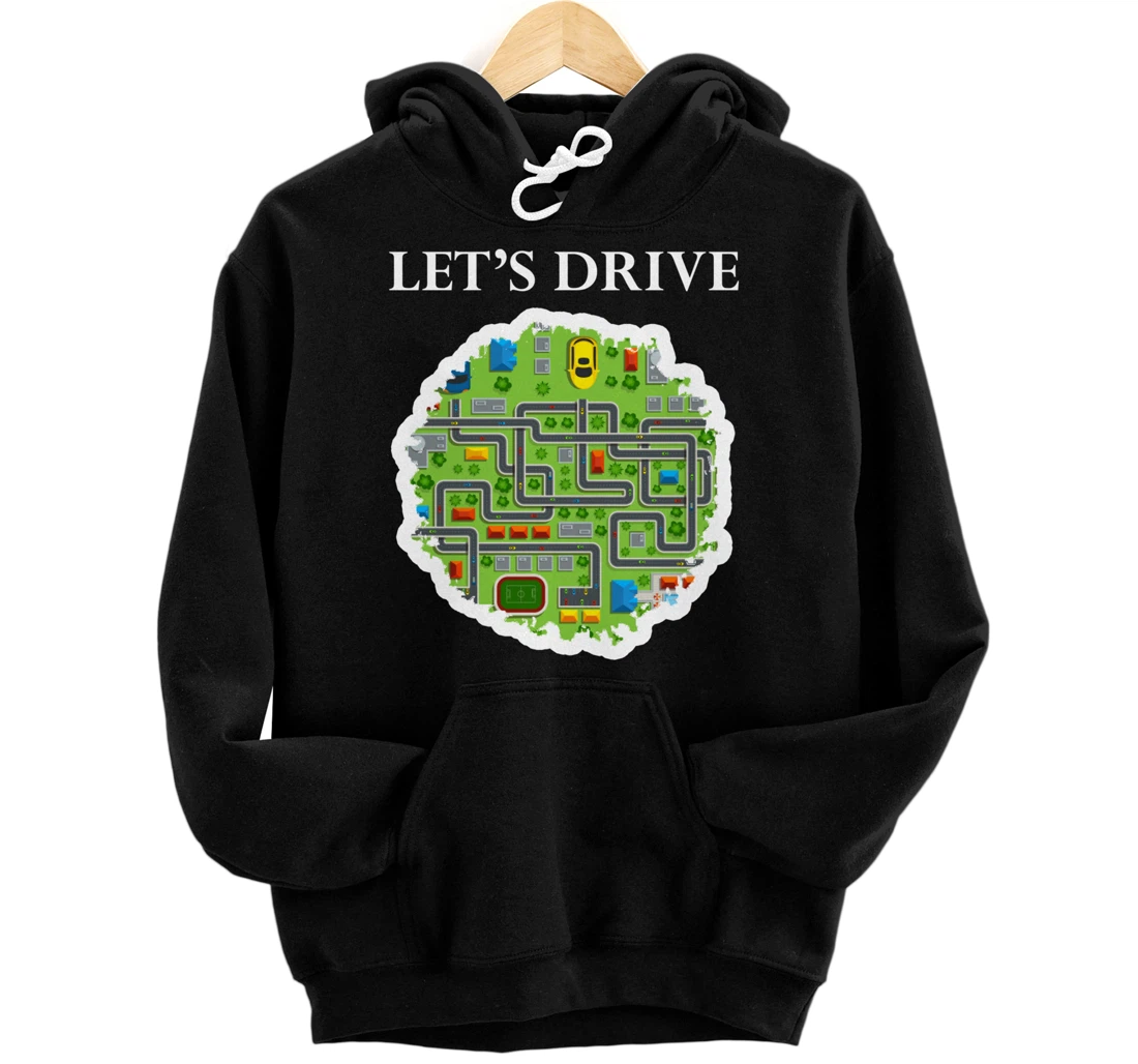 Play Car Mat Drive Cars Roads And Streets Pullover Hoodie