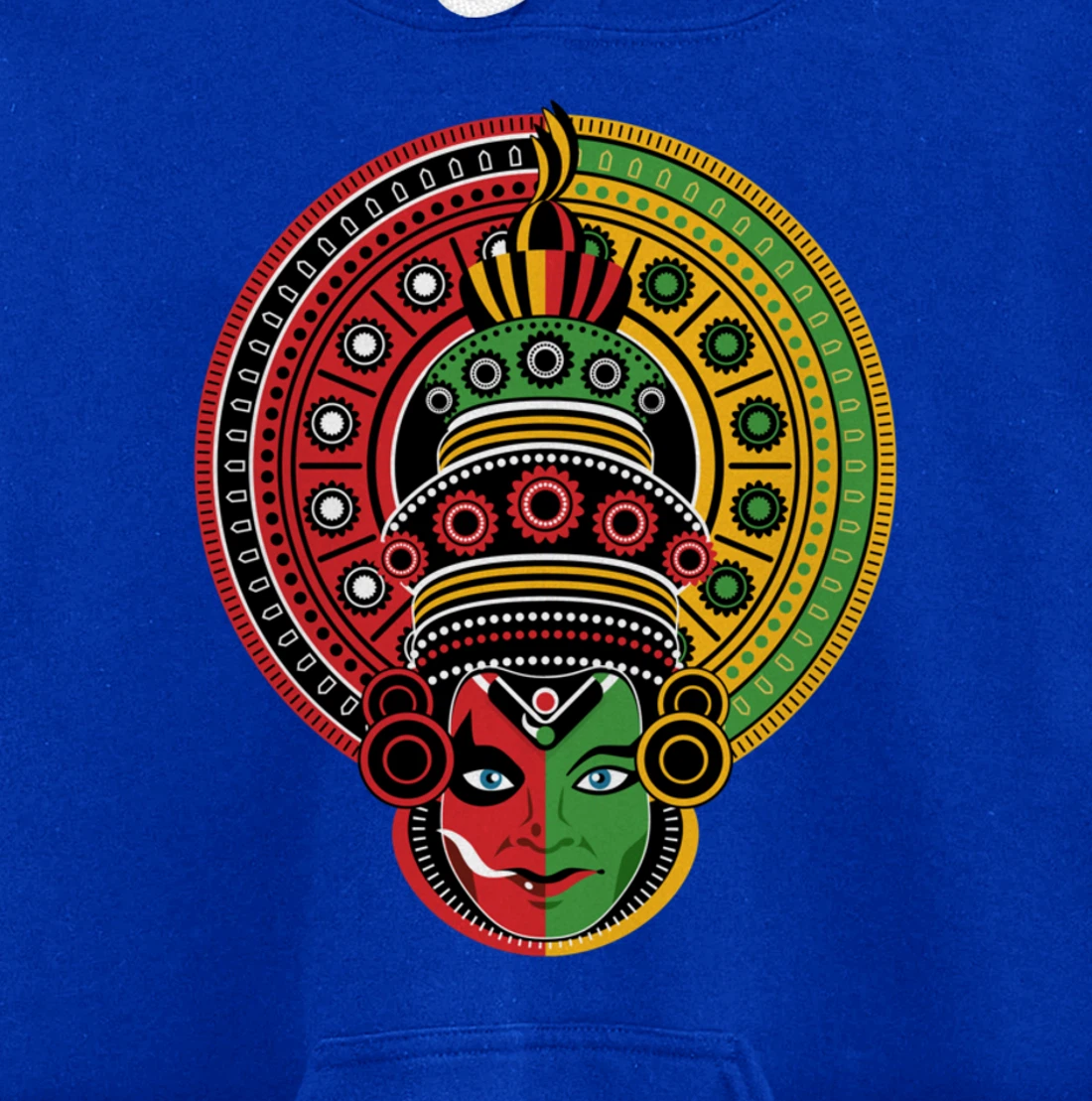 Kerala Culture The Two Faces of Theyyam And Kathakali Pullover Hoodie