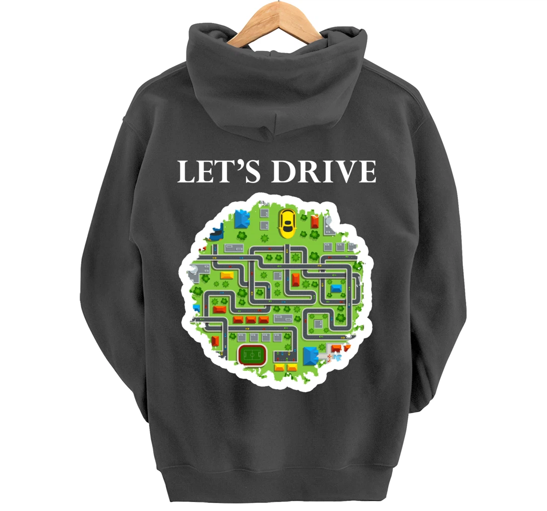 Play Car Mat Drive Cars Roads And Streets Pullover Hoodie