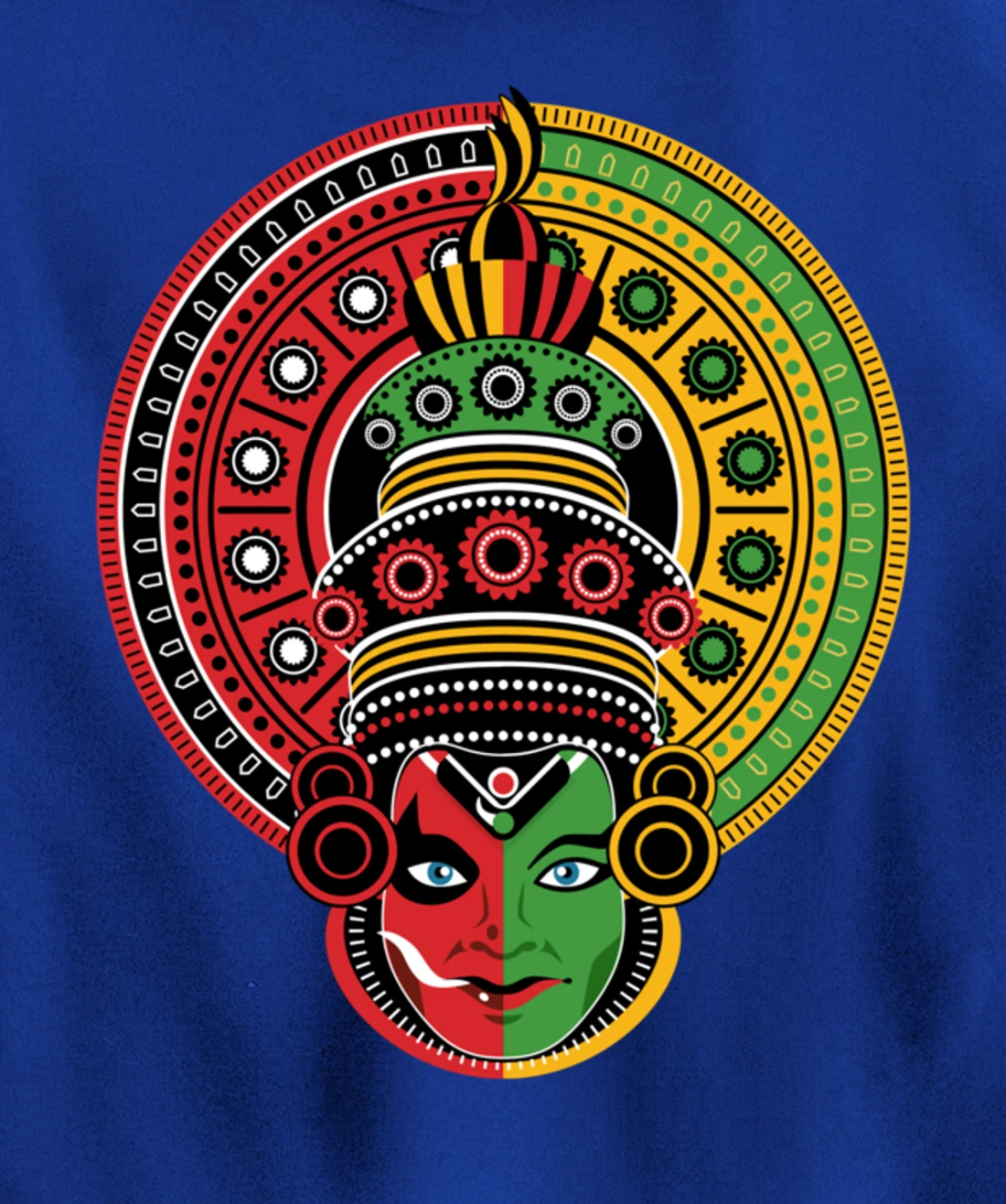 Kerala Culture The Two Faces of Theyyam And Kathakali Pullover Hoodie