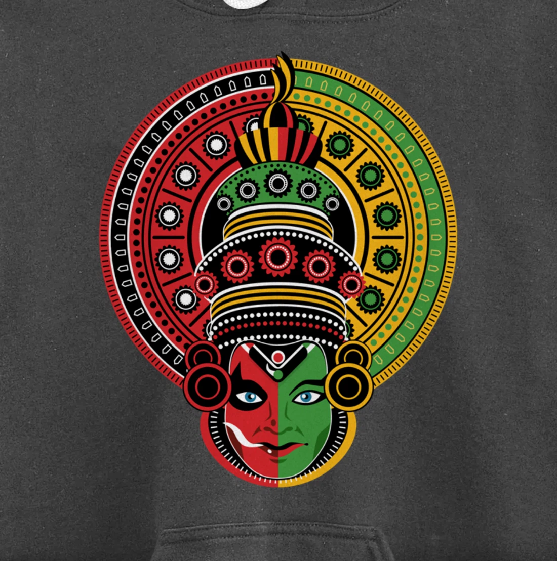 Kerala Culture The Two Faces of Theyyam And Kathakali Pullover Hoodie