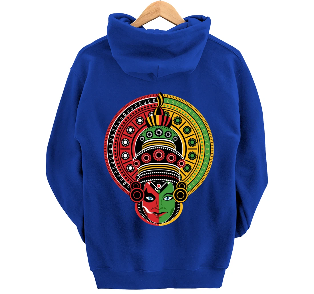 Kerala Culture The Two Faces of Theyyam And Kathakali Pullover Hoodie