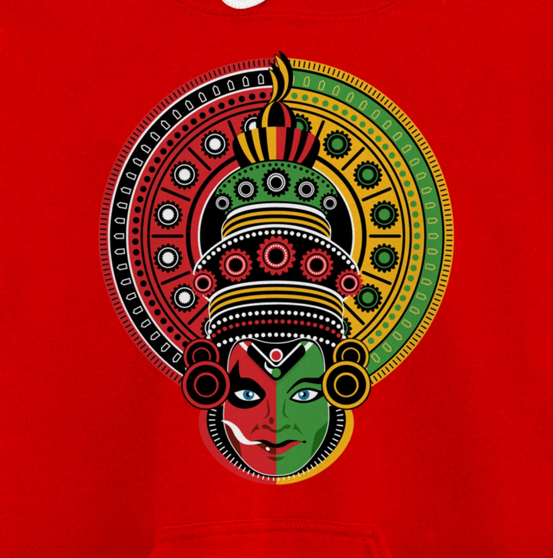 Kerala Culture The Two Faces of Theyyam And Kathakali Pullover Hoodie