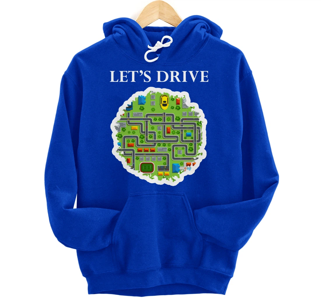 Play Car Mat Drive Cars Roads And Streets Pullover Hoodie