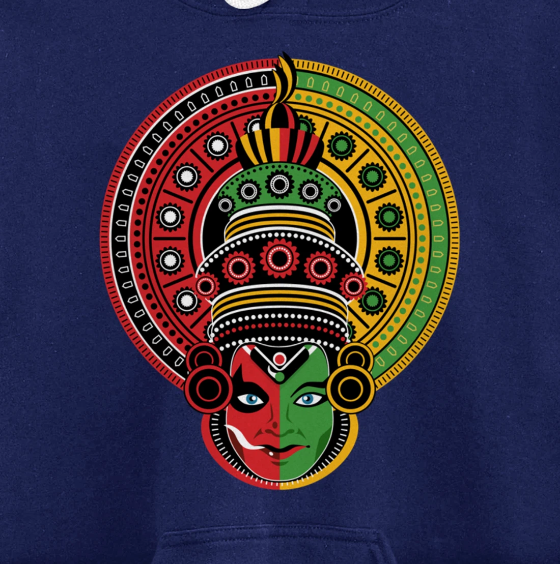 Kerala Culture The Two Faces of Theyyam And Kathakali Pullover Hoodie