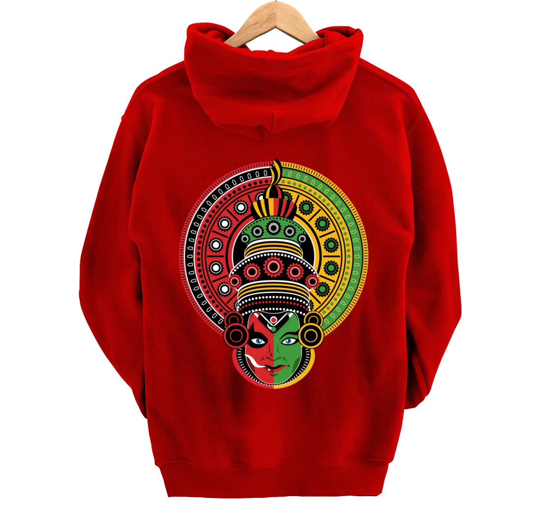 Kerala Culture The Two Faces of Theyyam And Kathakali Pullover Hoodie