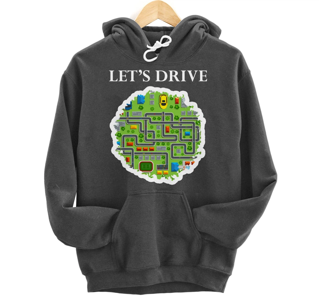 Play Car Mat Drive Cars Roads And Streets Pullover Hoodie