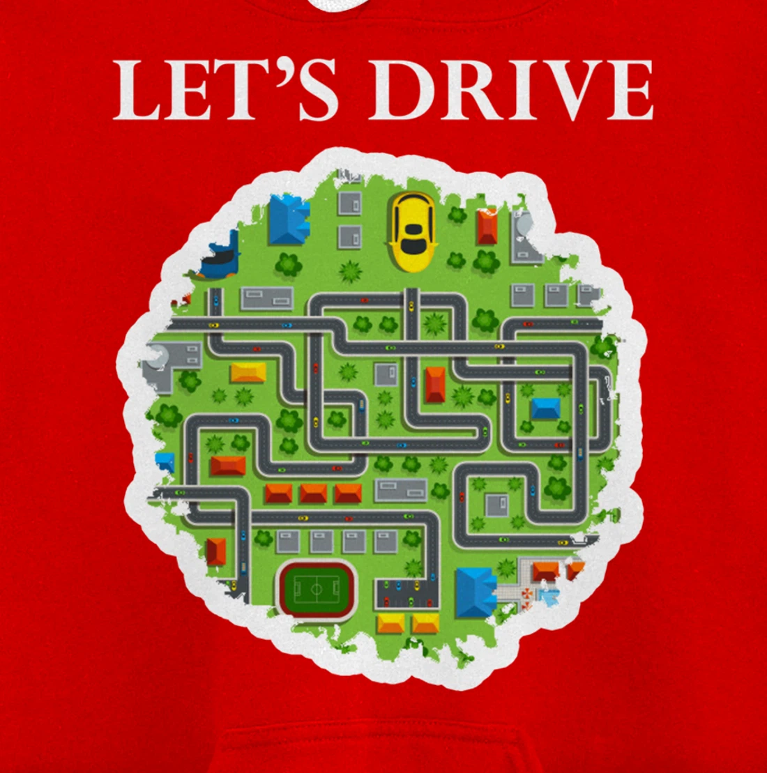 Play Car Mat Drive Cars Roads And Streets Pullover Hoodie
