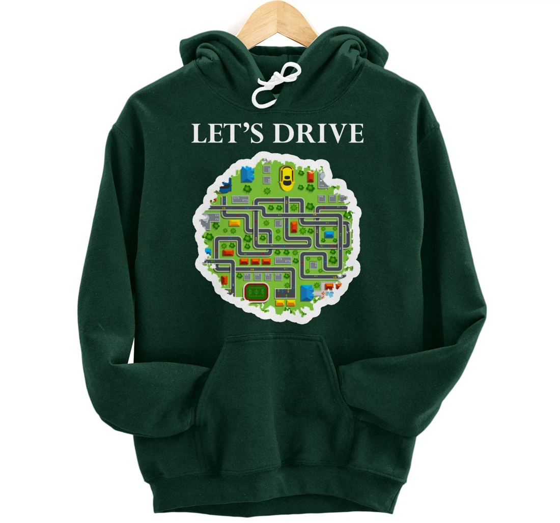 Play Car Mat Drive Cars Roads And Streets Pullover Hoodie