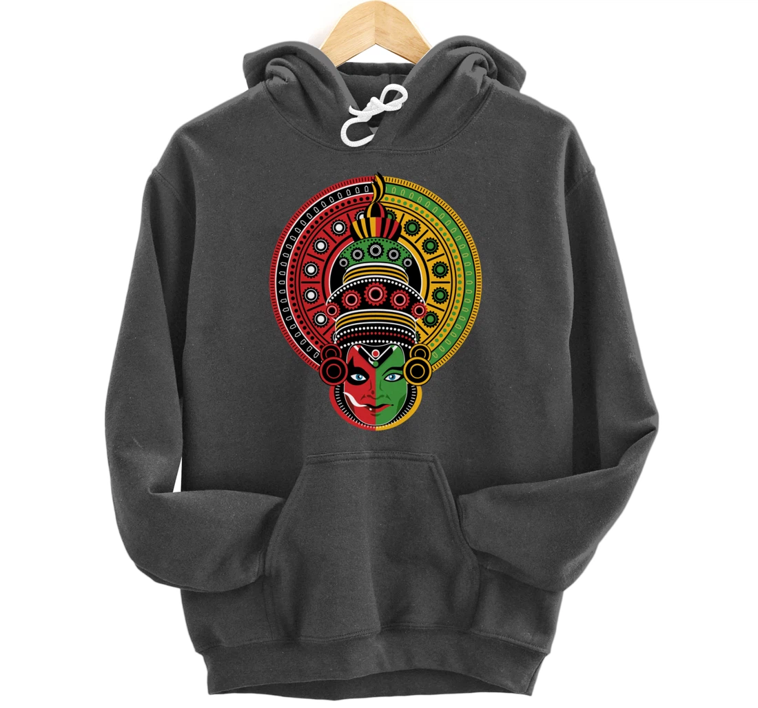 Kerala Culture The Two Faces of Theyyam And Kathakali Pullover Hoodie