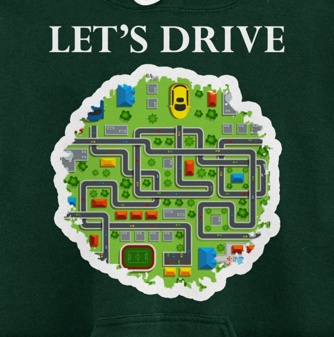 Play Car Mat Drive Cars Roads And Streets Pullover Hoodie