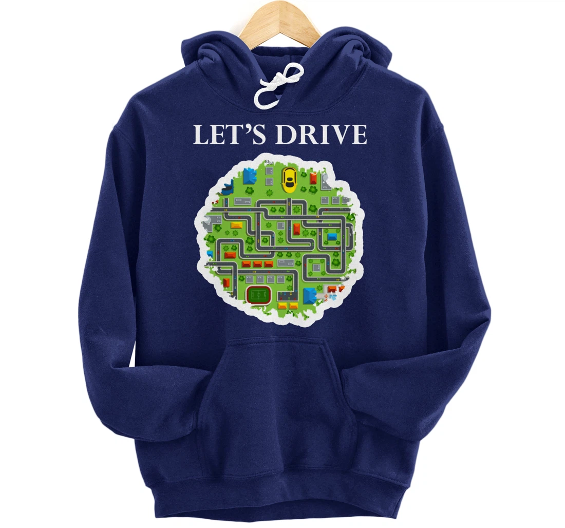 Play Car Mat Drive Cars Roads And Streets Pullover Hoodie