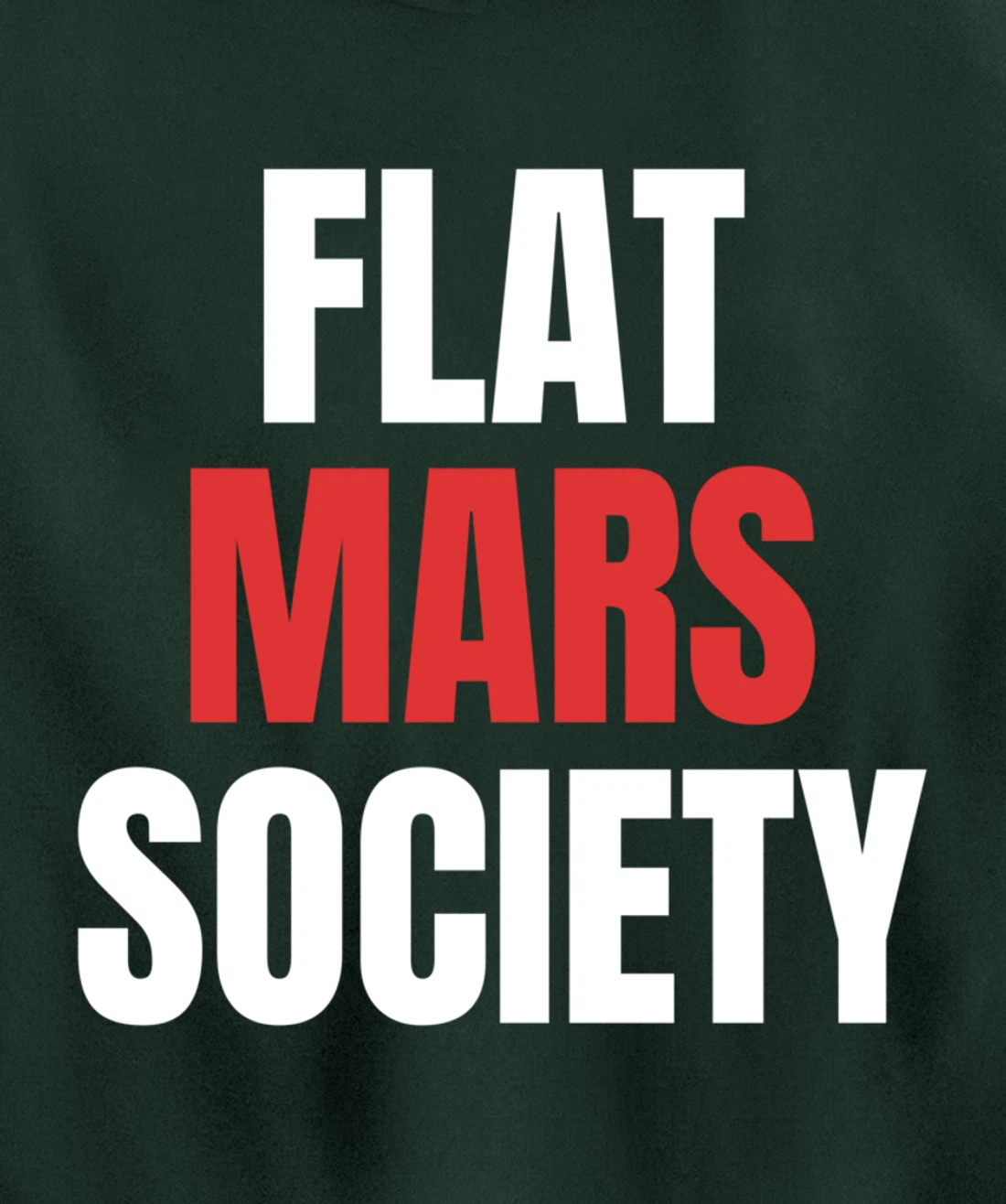 Flat Mars Society Funny Gifts Space Meme Pullover Hoodie