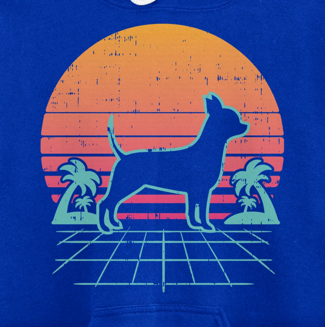 Chihuahua Vaporwave Retro Chiwawa Dog 80s 90s Japanese Gift Pullover Hoodie