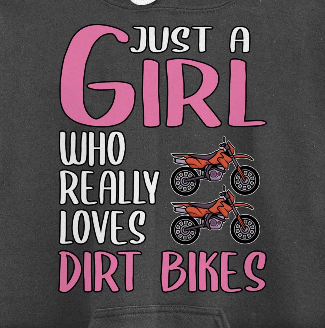 Women Dirt Bike Gift Just A Girl Who Really Loves Dirt Bikes Pullover Hoodie
