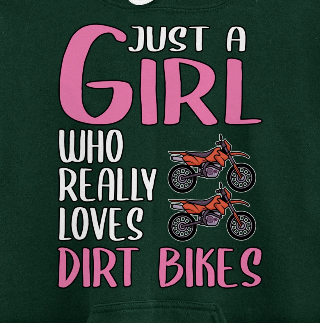 Women Dirt Bike Gift Just A Girl Who Really Loves Dirt Bikes Pullover Hoodie