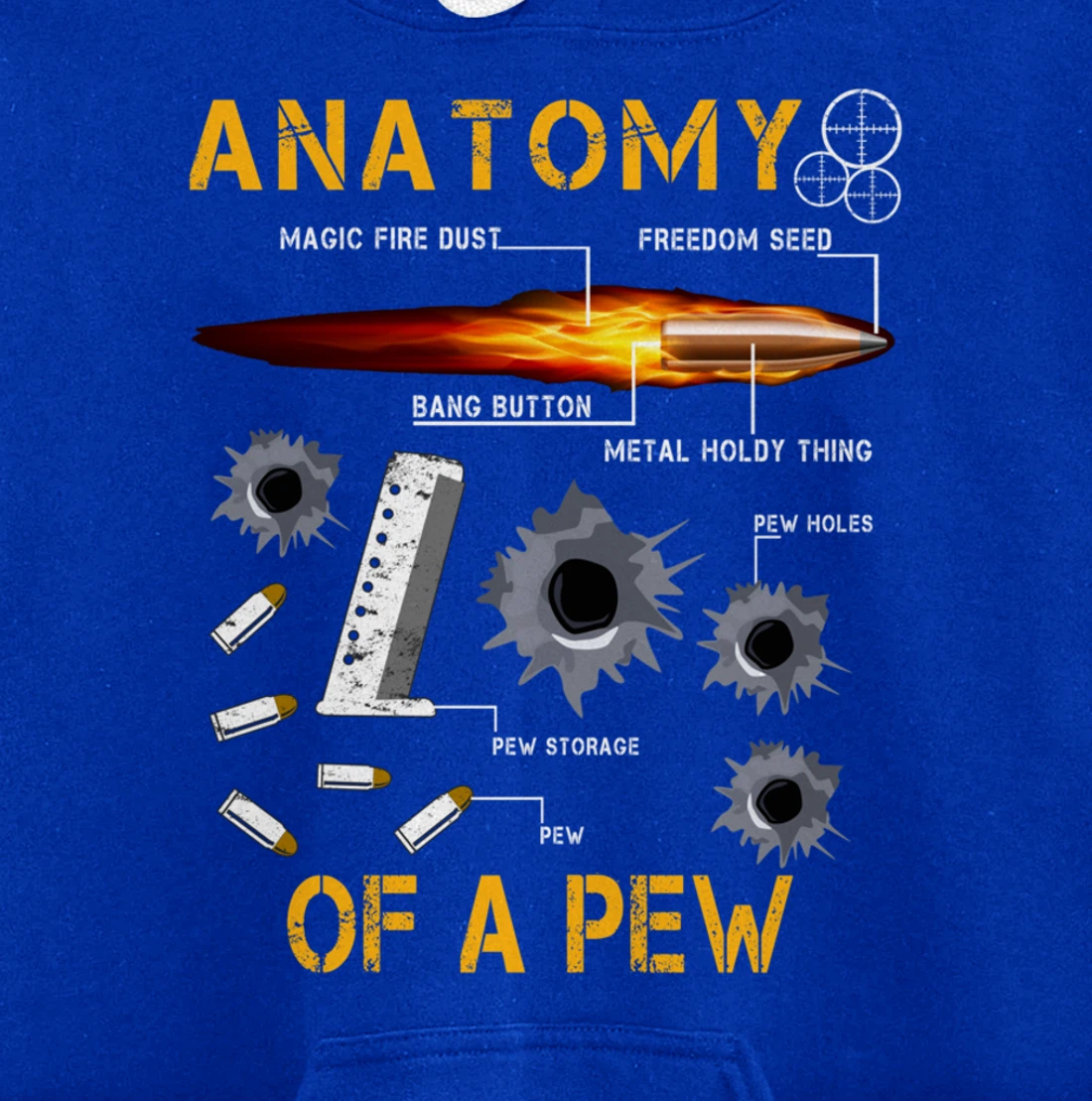 Anatomy Of A Pew Pewer | Amendment Gun Funny Gift Tee Man Pullover Hoodie