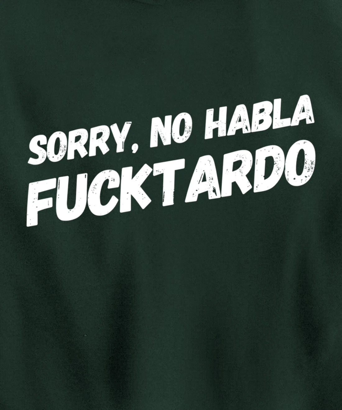 Sorry No Hablo Fucktardo Pullover Hoodie