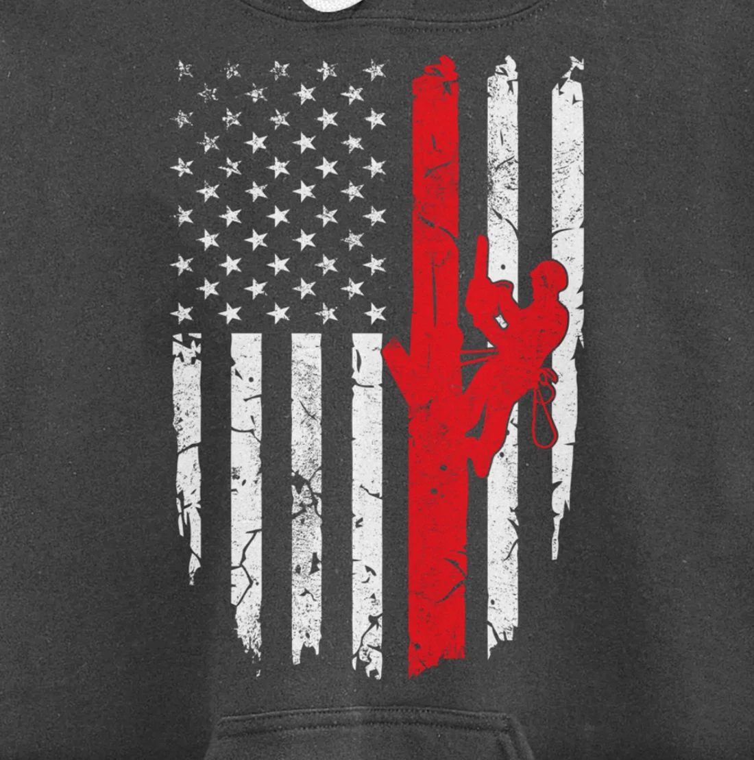 USA American Flag Arborist 4th of July Patriotic Pullover Hoodie