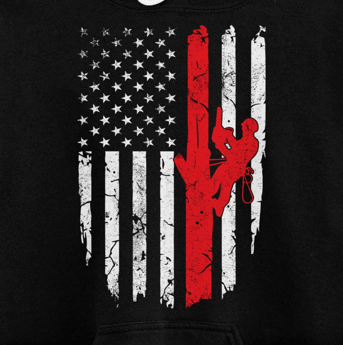 USA American Flag Arborist 4th of July Patriotic Pullover Hoodie