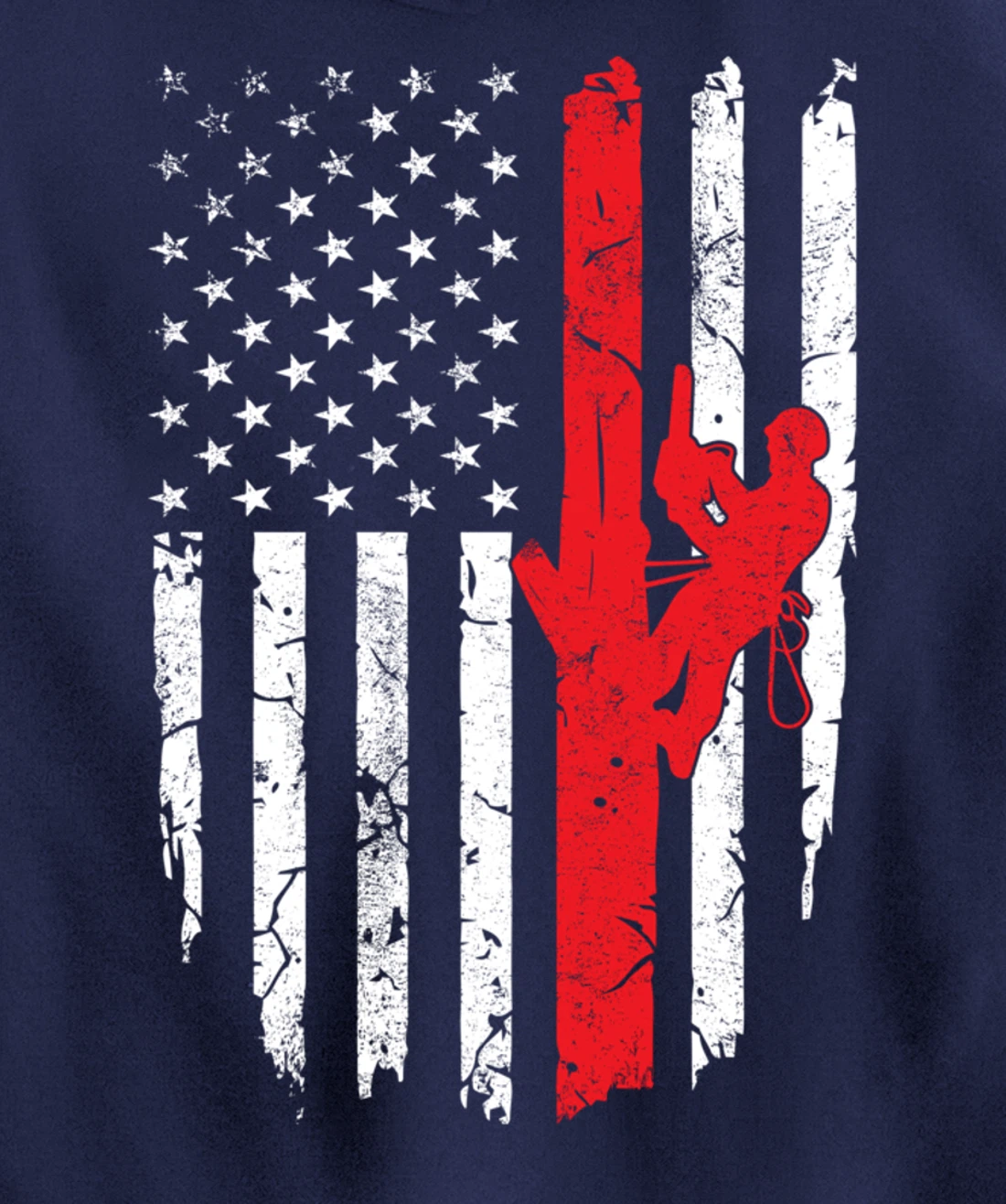 USA American Flag Arborist 4th of July Patriotic Pullover Hoodie